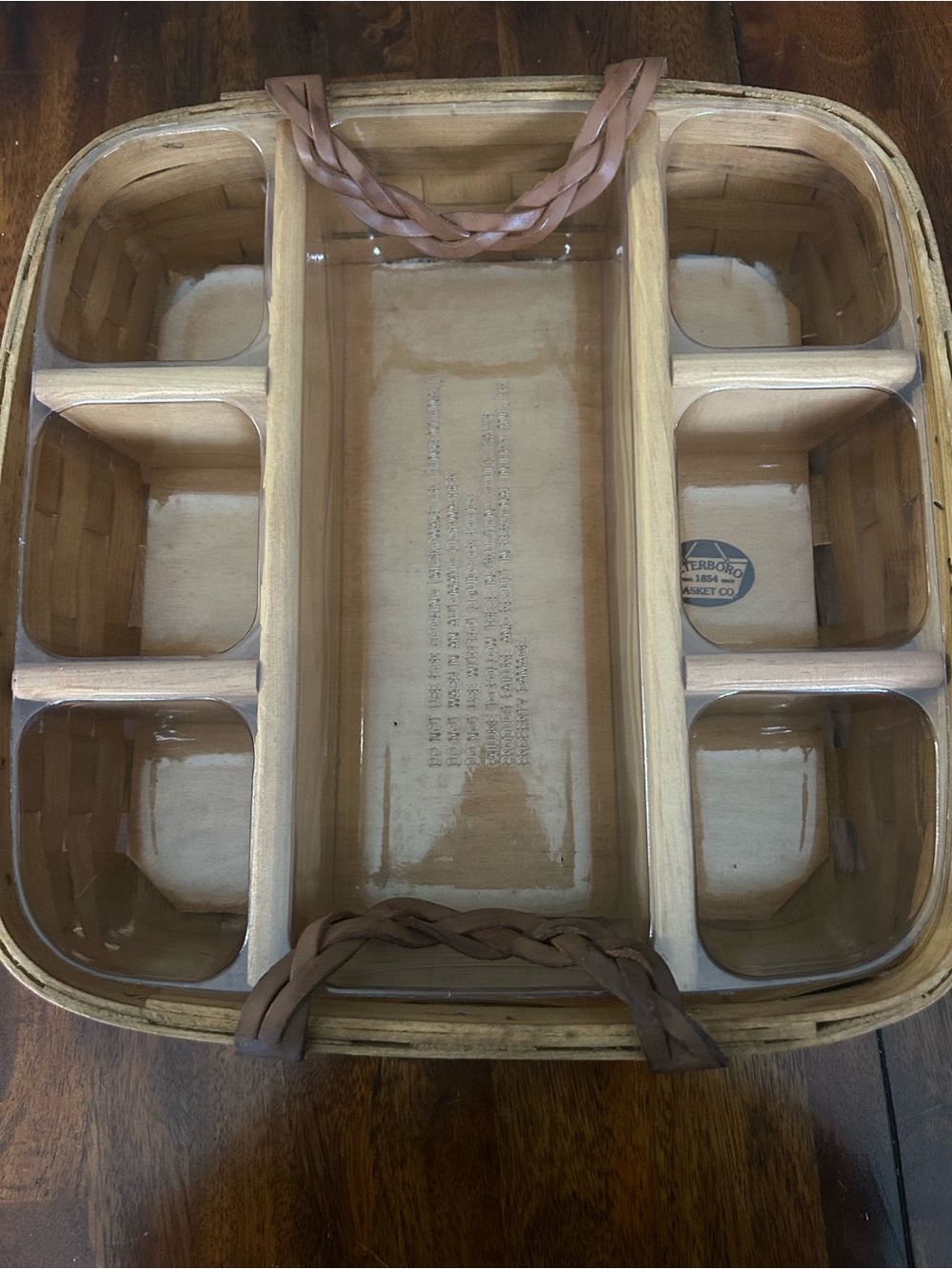 Peterboro Basket Buffet Caddy Snack Basket Chip Dip